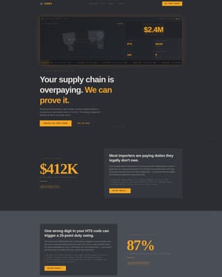 Tariff - Precision Tradeadvisory Landing Page Template