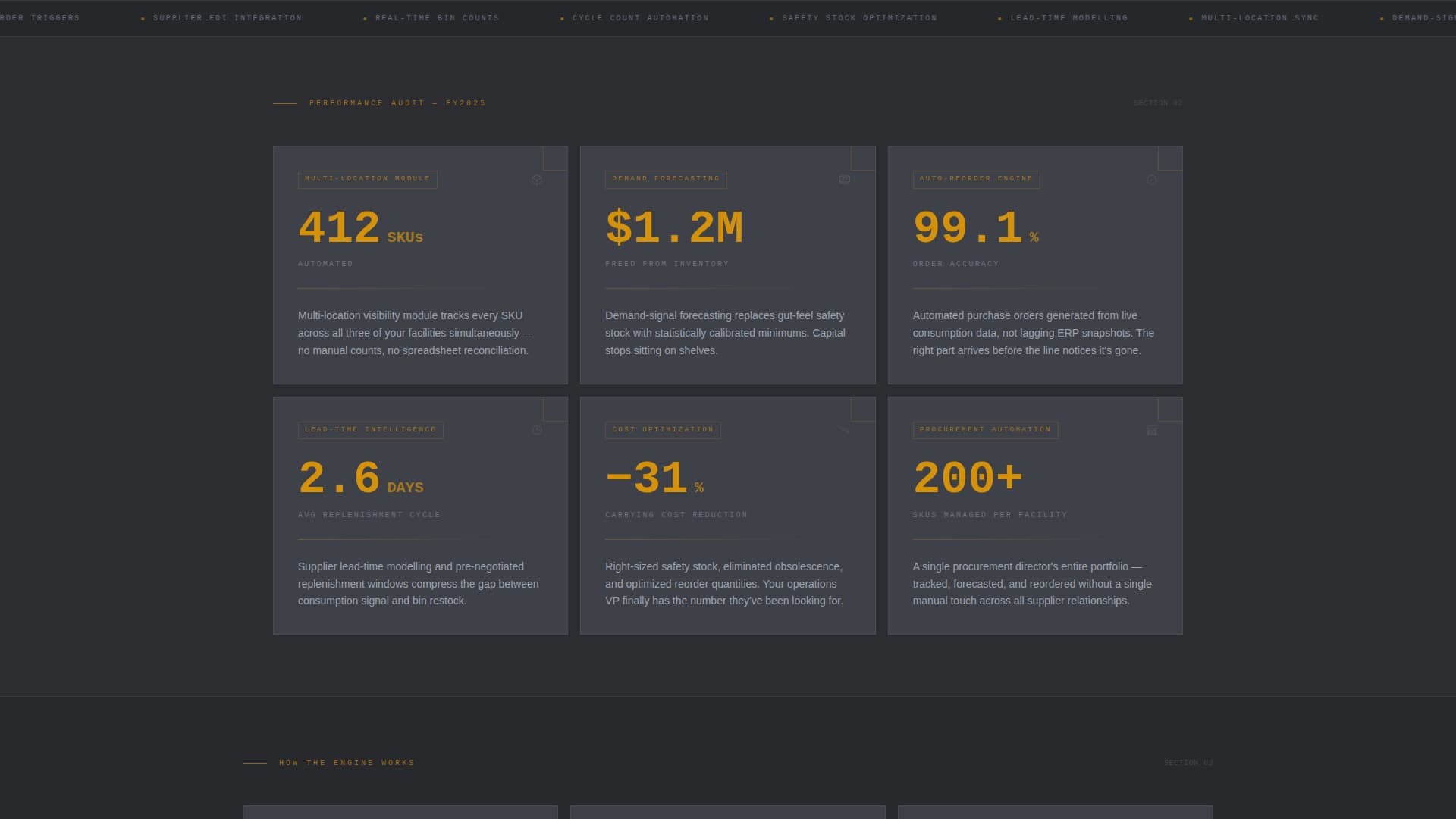 Stockpile - Precision Inventory Landing Page Template