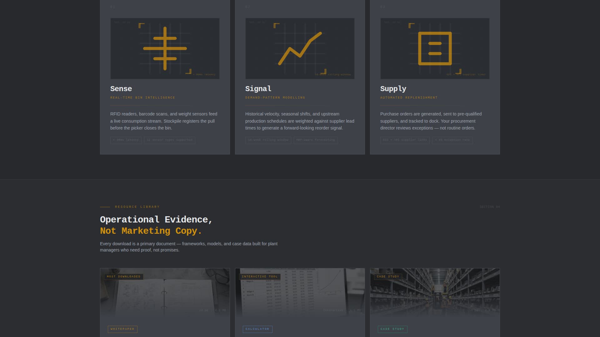Stockpile - Precision Inventory Landing Page Template