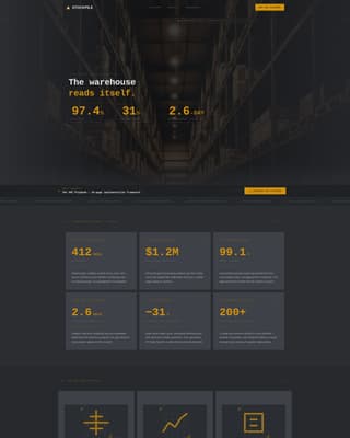 Stockpile - Precision Inventory Landing Page Template