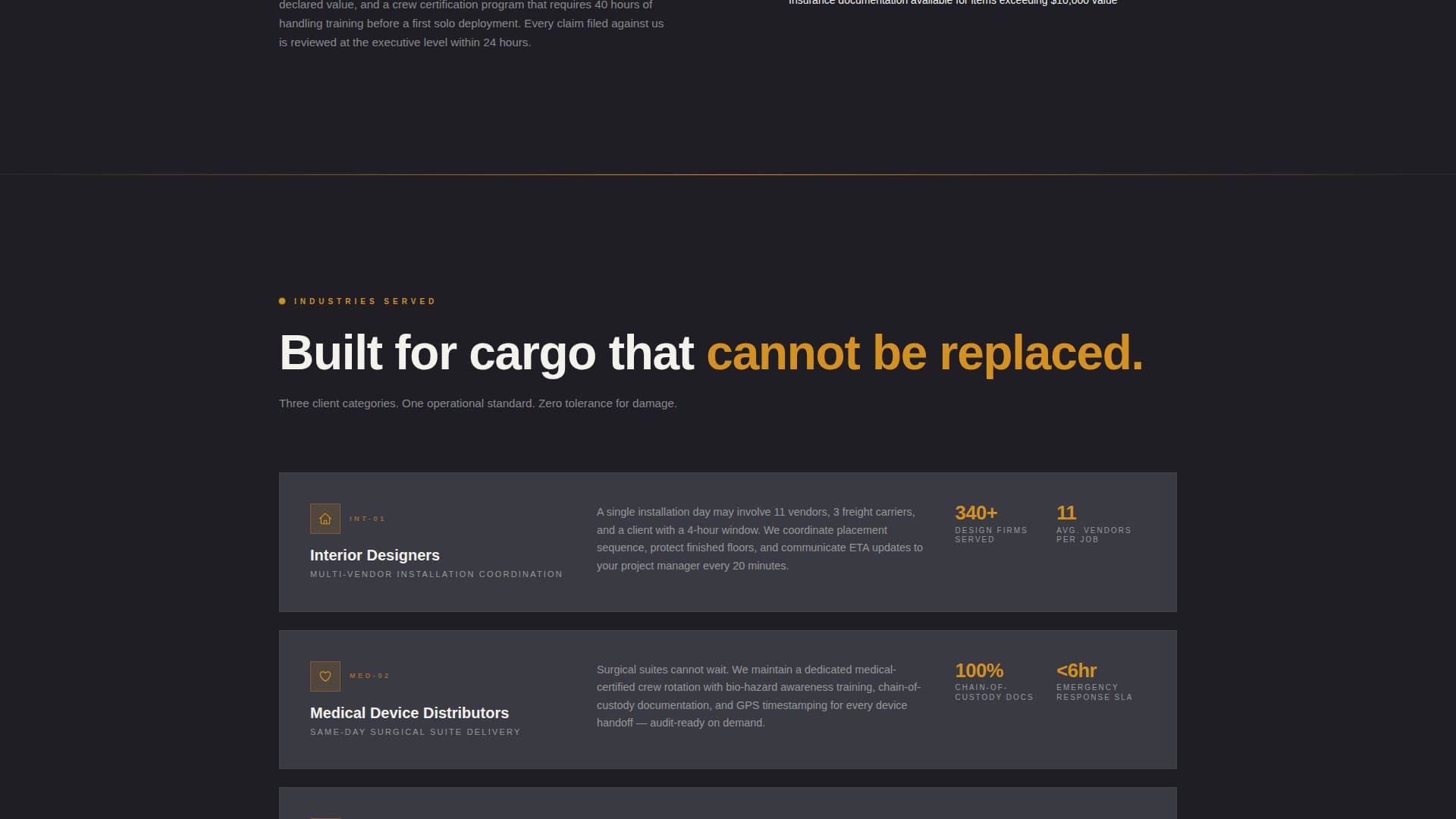 Dispatch - Precision Delivery Landing Page Template