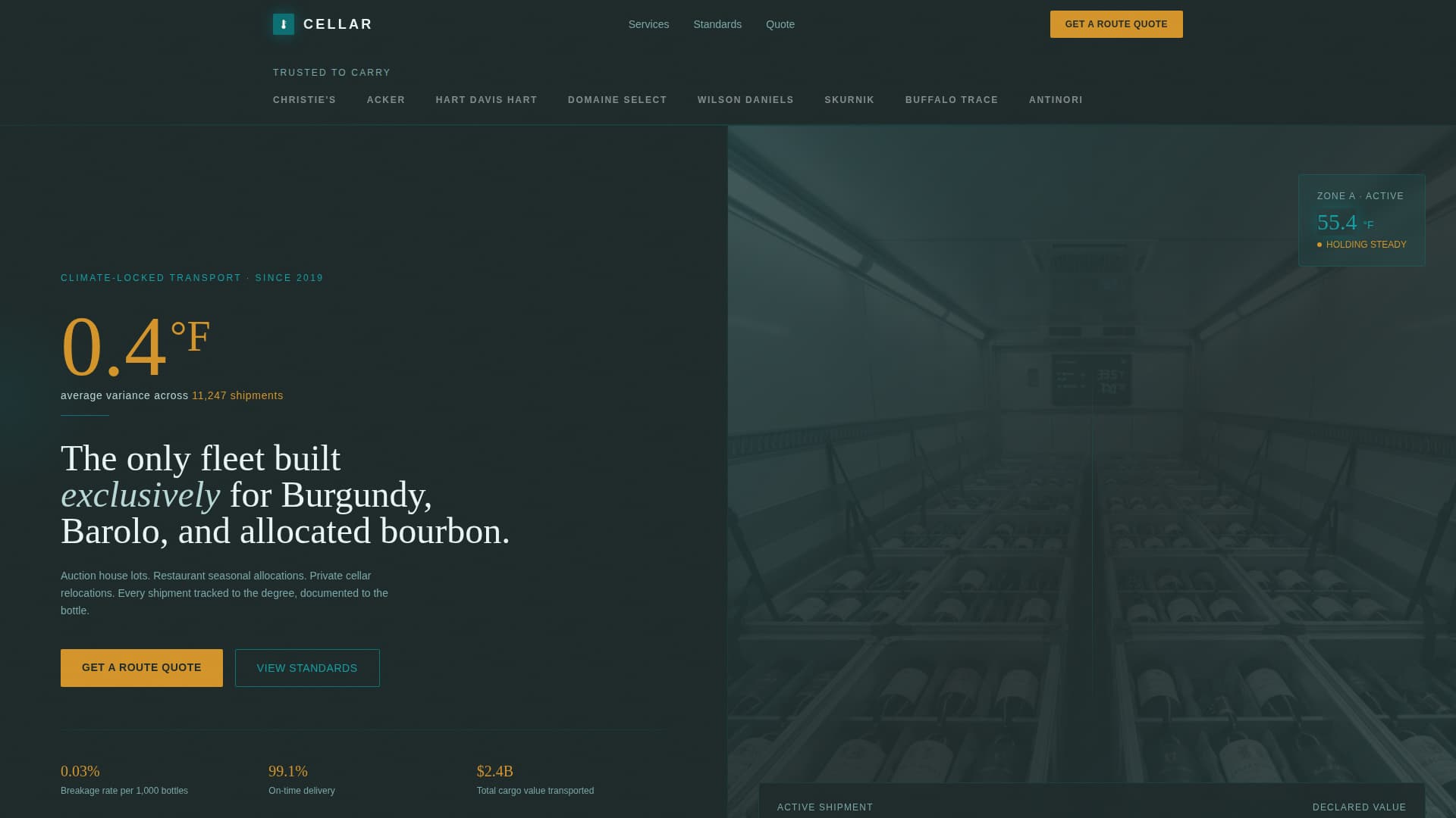 Cellar - Precision Winespirits Landing Page Template