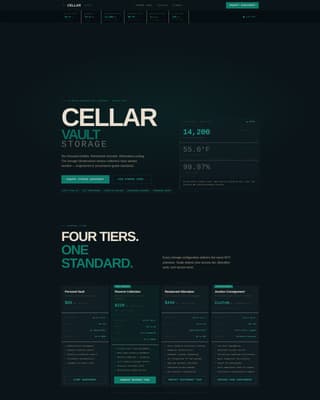 Cellar - Precision Winestorage Landing Page Template