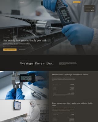 Torque - Precision Aerospace Landing Page Template
