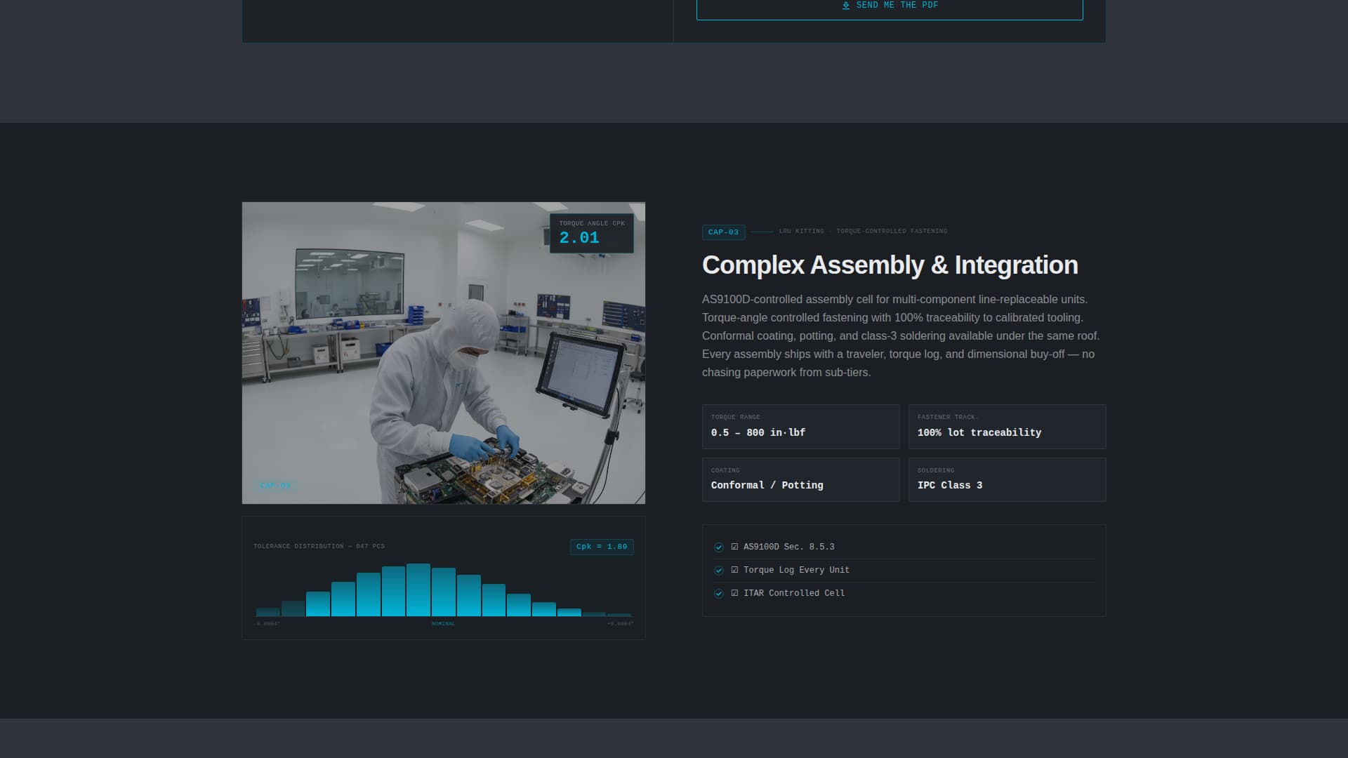 Tolerance - Precision Aerospace Landing Page Template