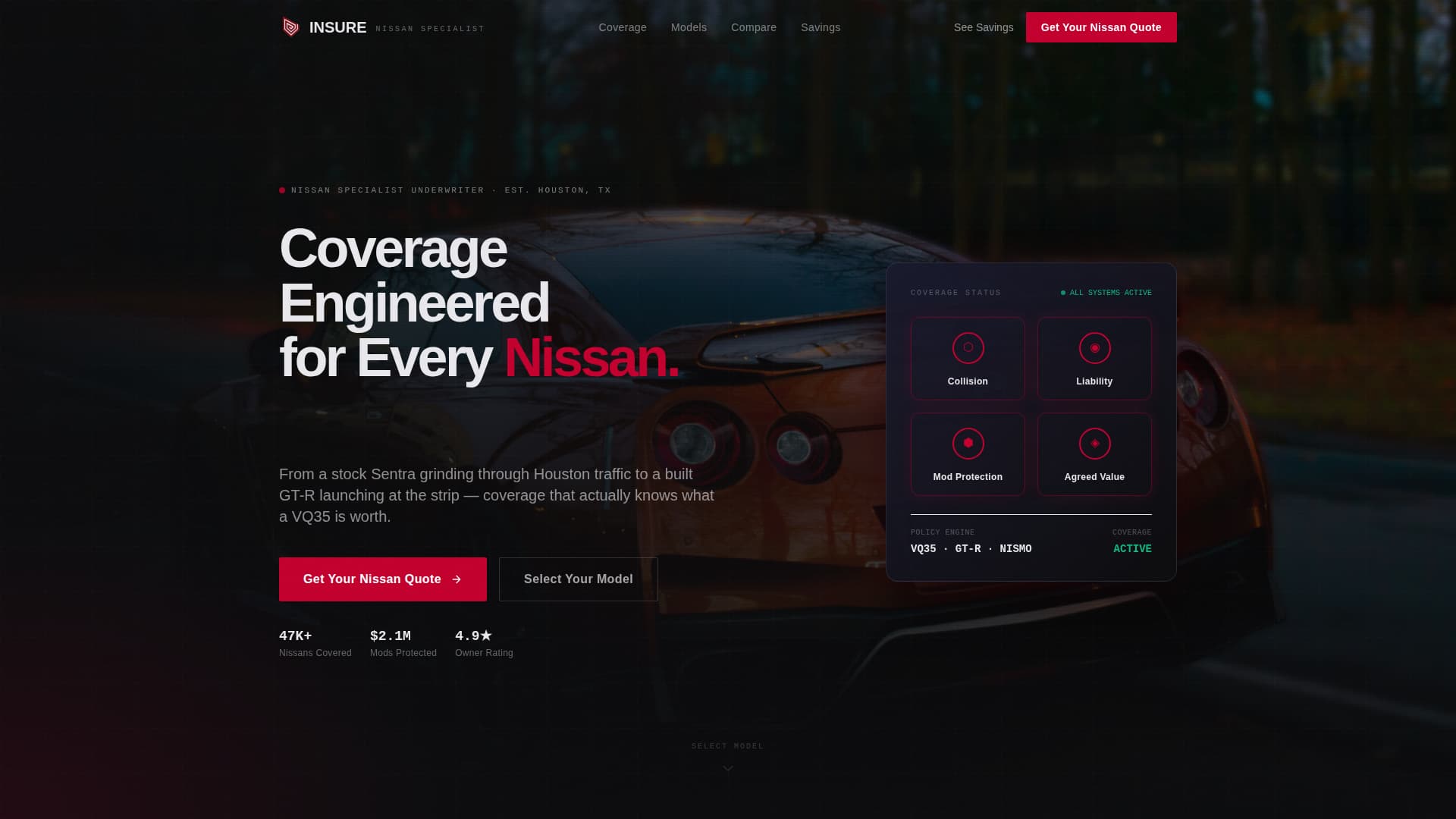 Car Dealership Specialist Professional Website Template