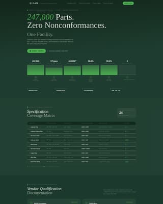Plate - Precision Aerospace Landing Page Template
