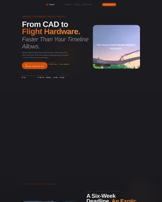 Forge - Precision Aerospace Landing Page Template