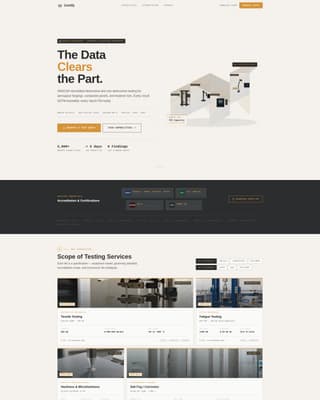 Certify - Precision Aerospacetesting Landing Page Template