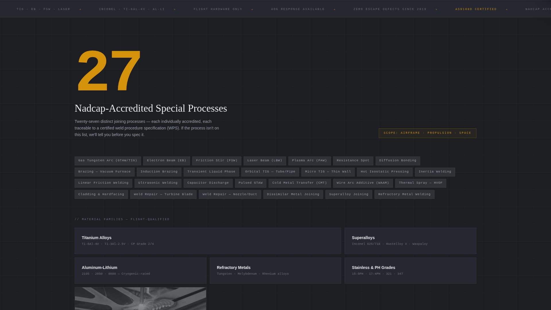 Forge — Expert Aerospace Engineering Landing Page Template