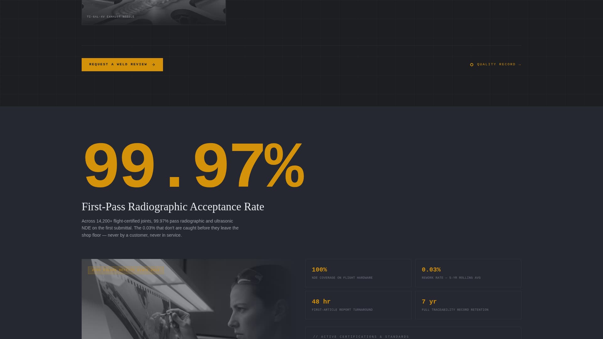Forge — Expert Aerospace Engineering Landing Page Template