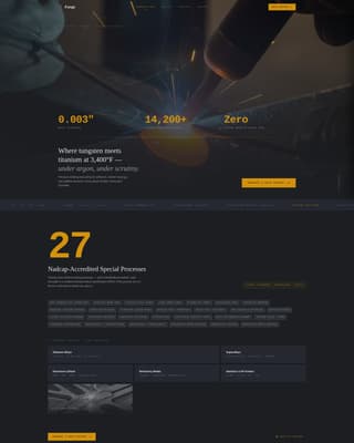 Forge — Expert Aerospace Engineering Landing Page Template