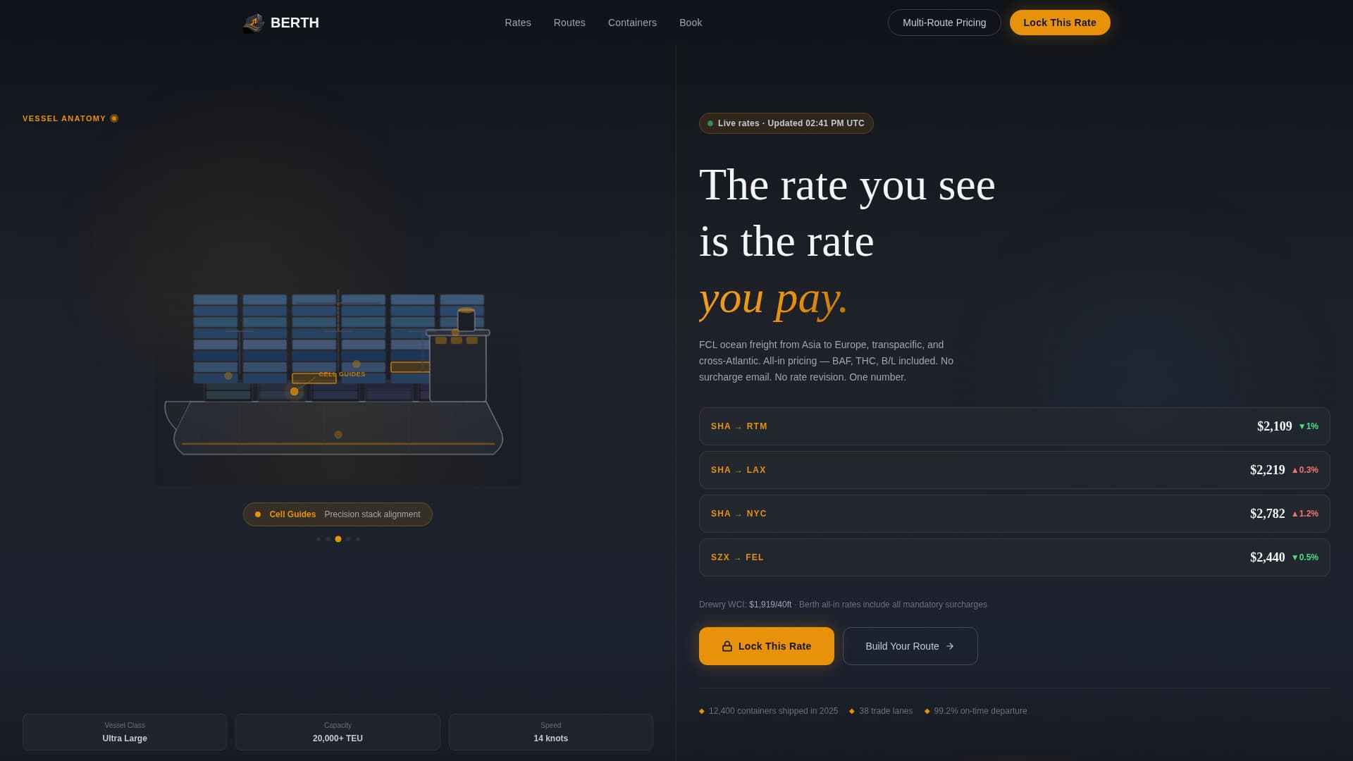 Berth - Dynamic Oceanshipping Landing Page Template