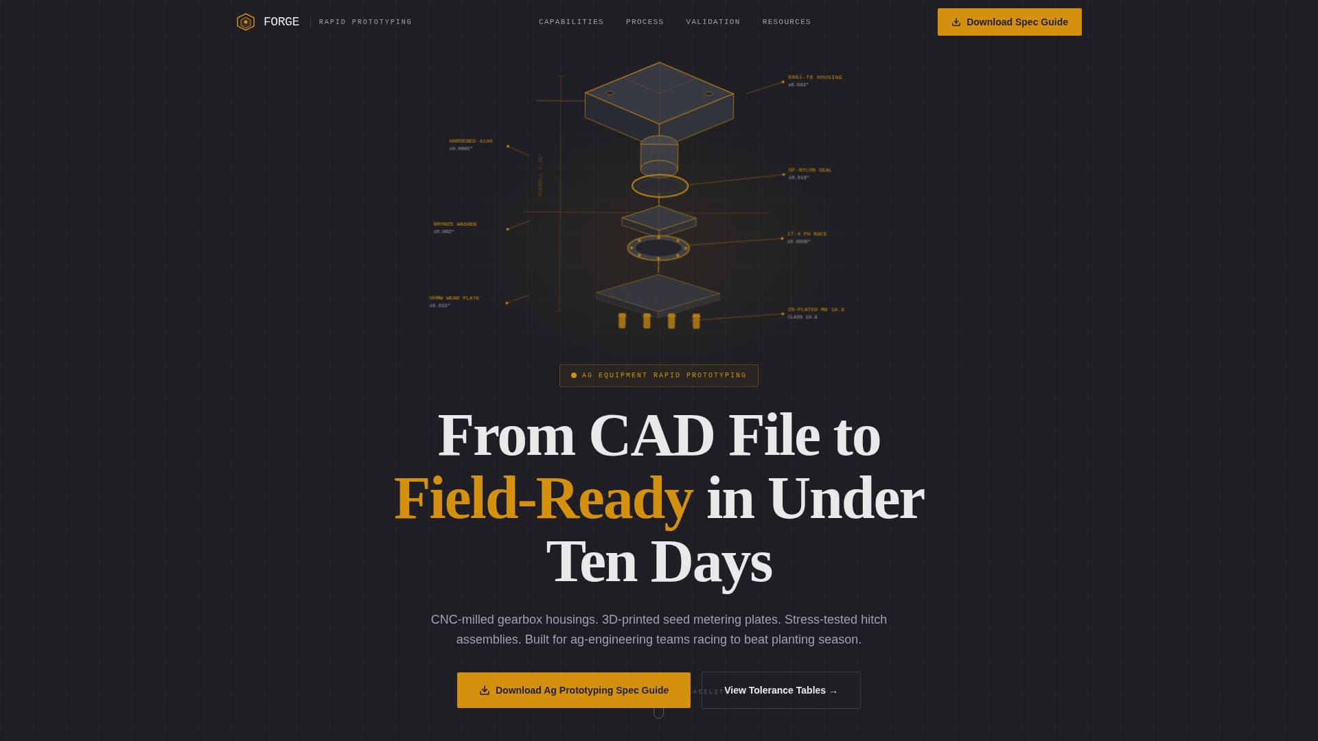 Forge - Precision Agricultural Landing Page Template