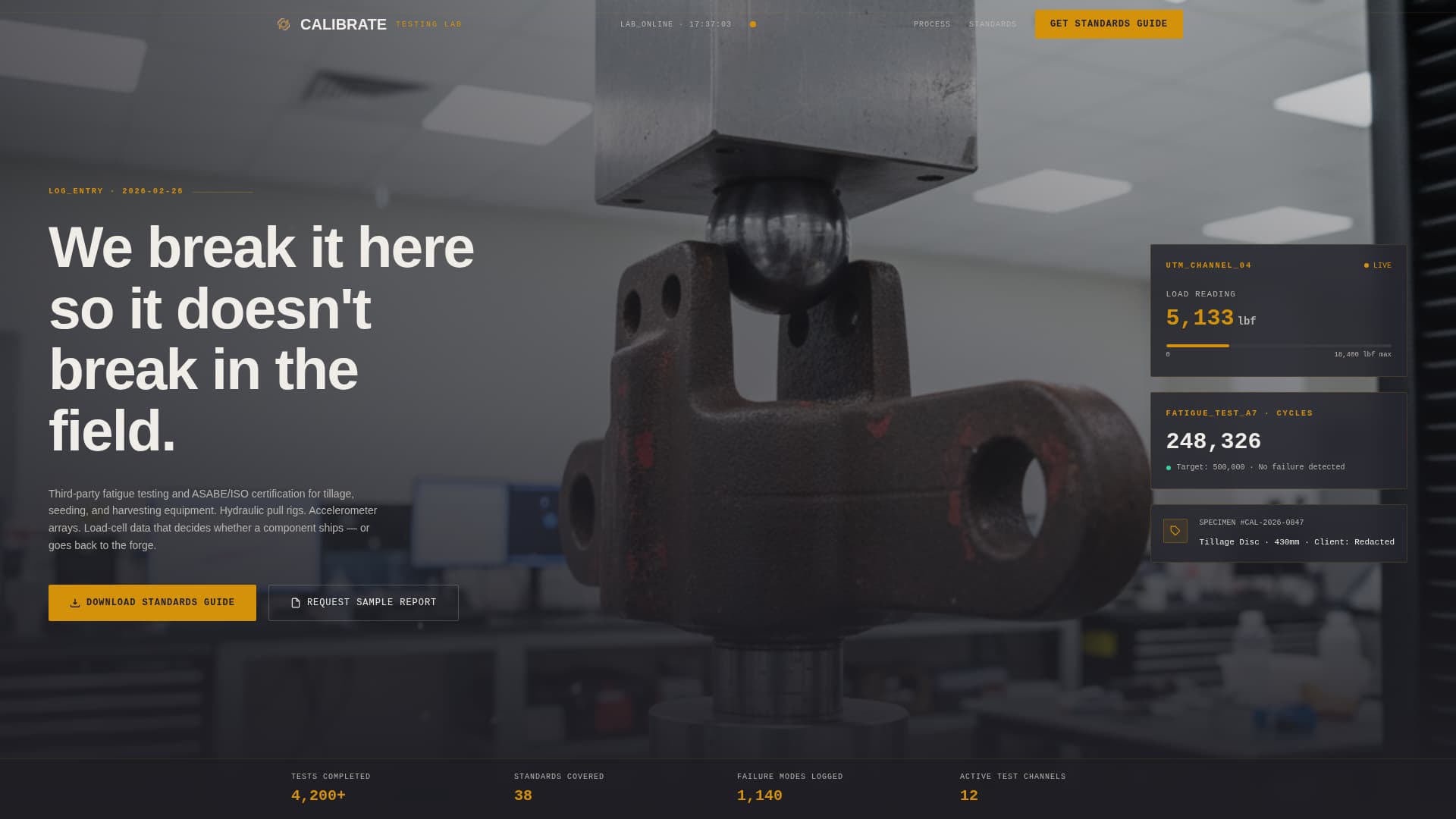 Calibrate - Proven Agricultural Landing Page Template
