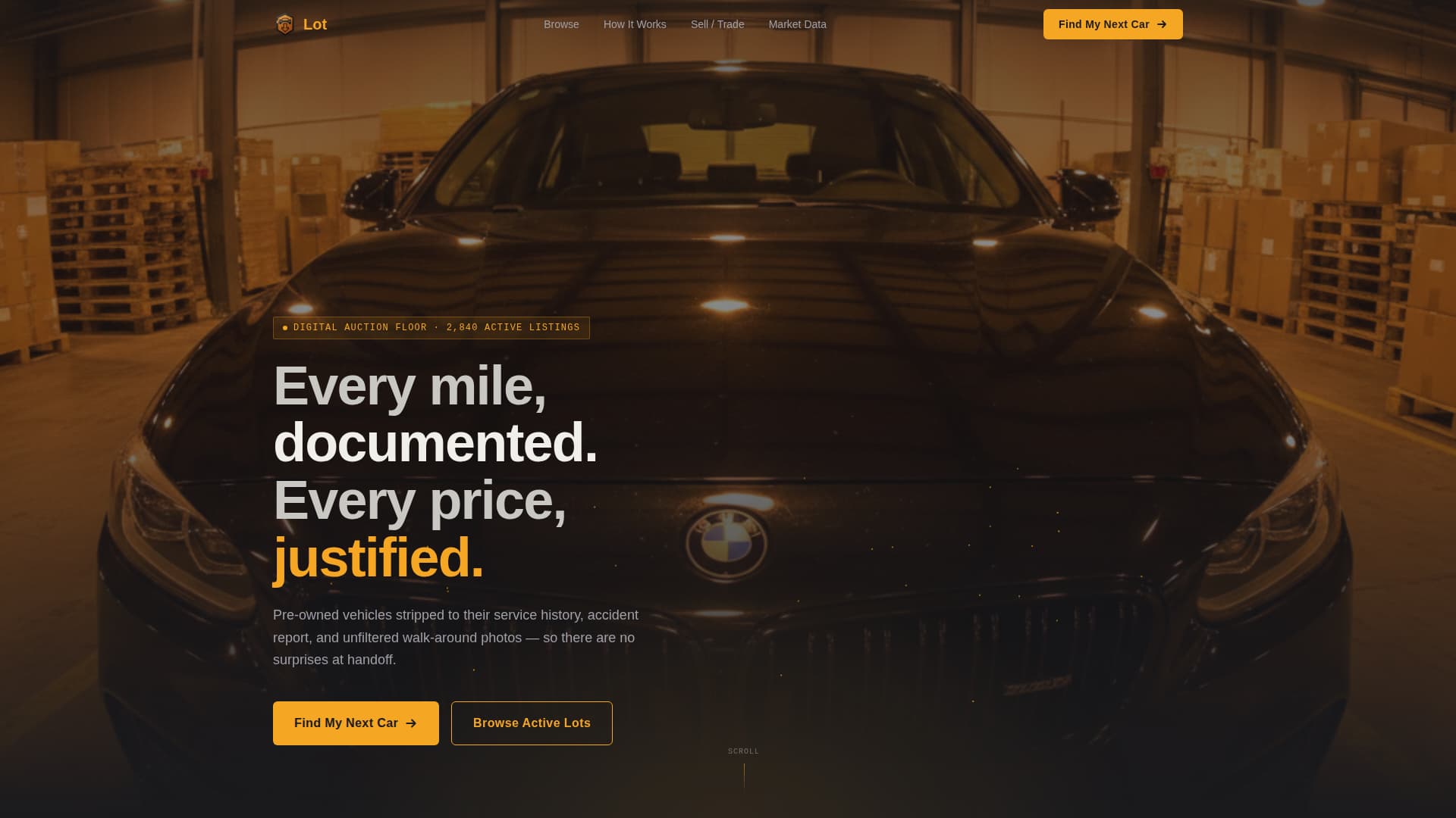Lot - Trusted Used Car Landing Page Template