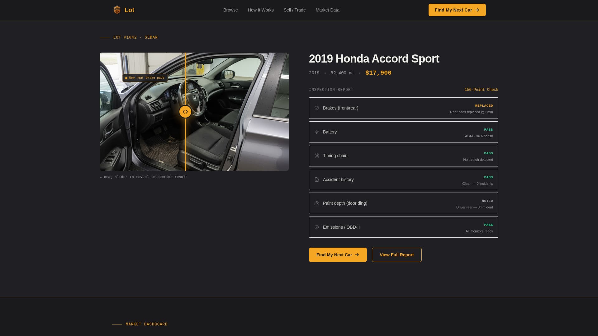 Lot - Trusted Used Car Landing Page Template