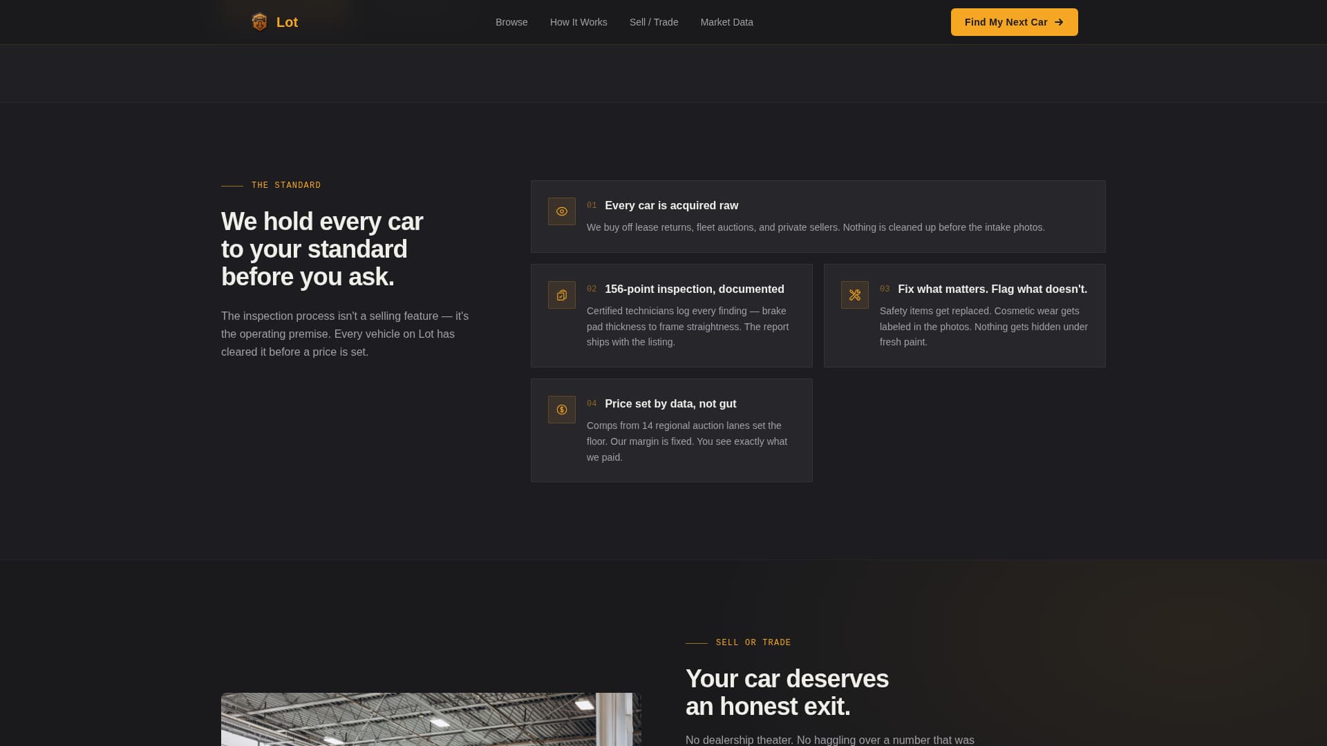 Lot - Trusted Used Car Landing Page Template