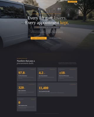 Transit - Reliable Paratransit Landing Page Template