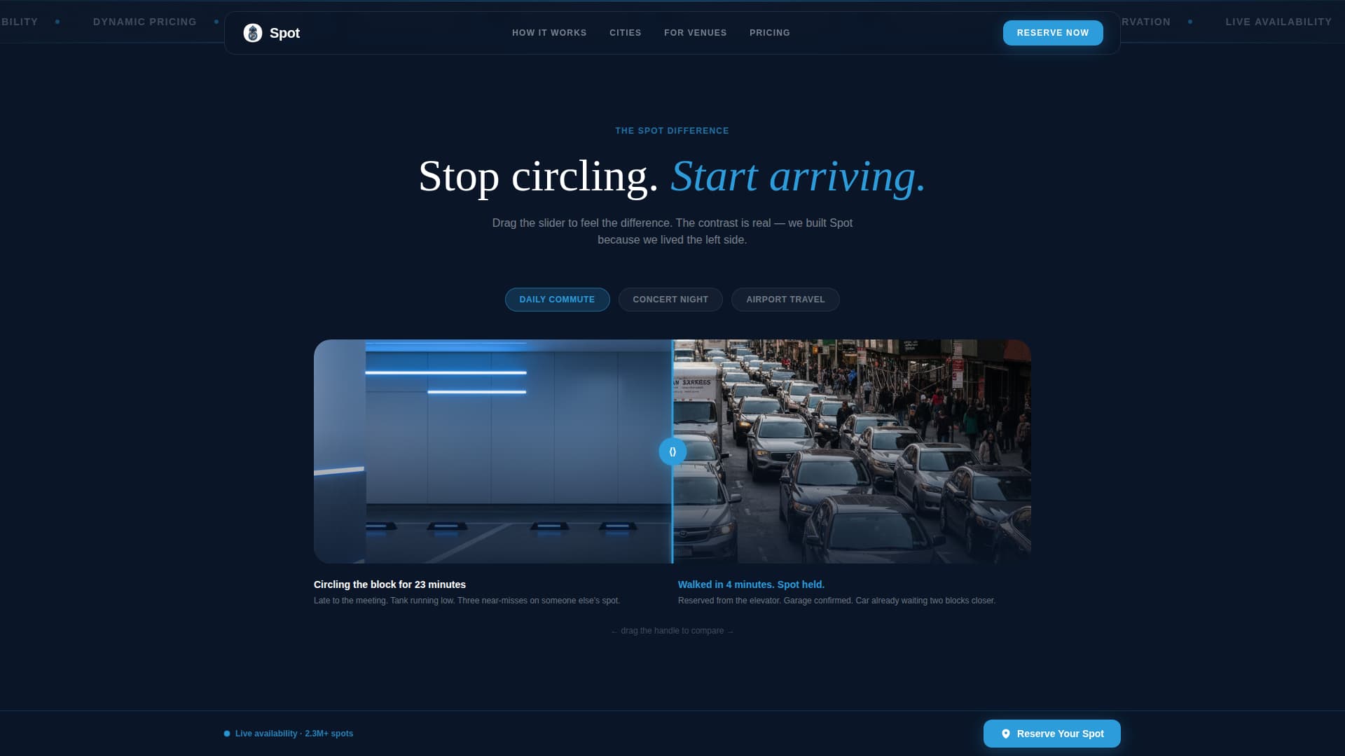 Spot - Seamless Parking Landing Page Template