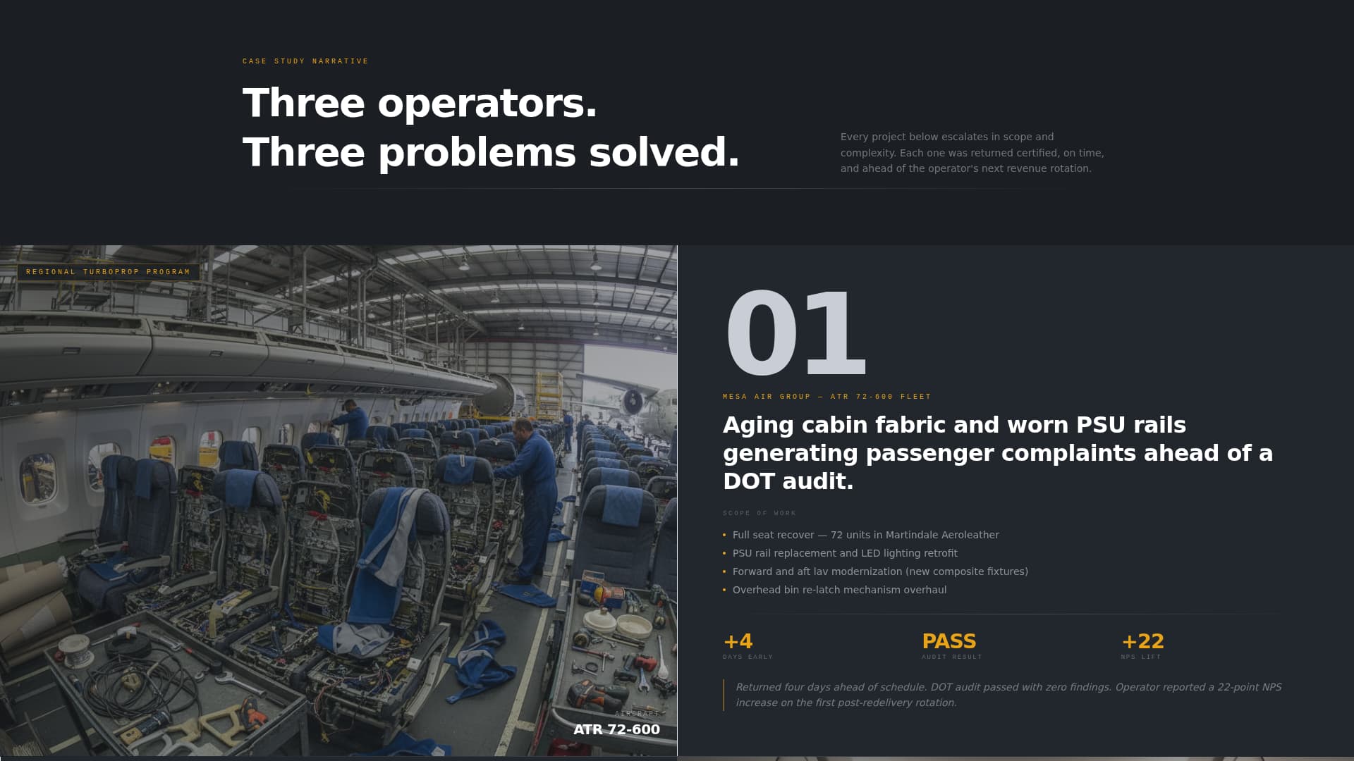 Fuselage - Precision Cabin Landing Page Template
