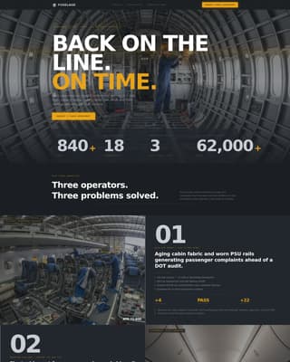 Fuselage - Precision Cabin Landing Page Template