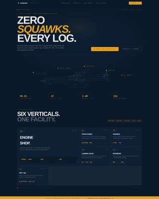 Hangar - Precision MRO Landing Page Template