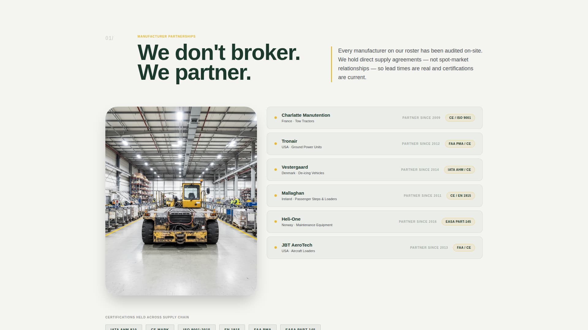 Tarmac - Industrial Airportequipment Landing Page Template
