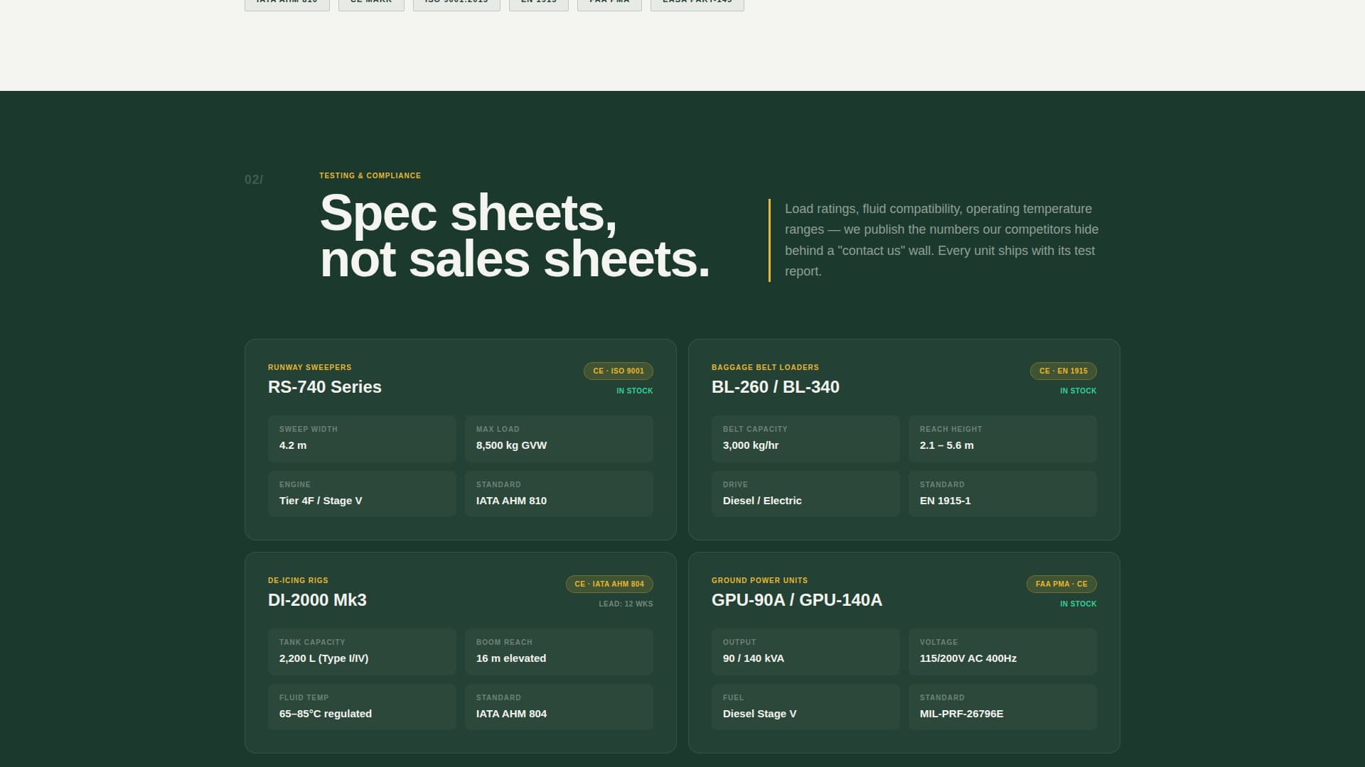 Tarmac - Industrial Airportequipment Landing Page Template