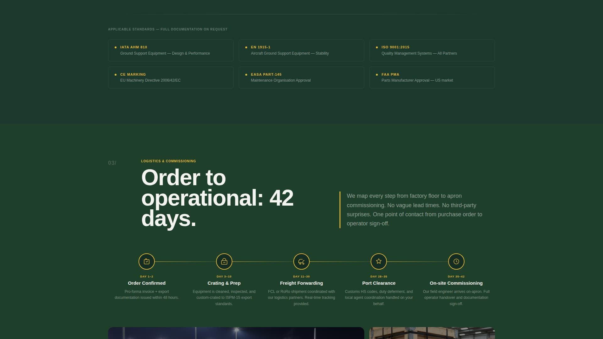 Tarmac - Industrial Airportequipment Landing Page Template