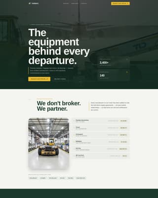 Tarmac - Industrial Airportequipment Landing Page Template