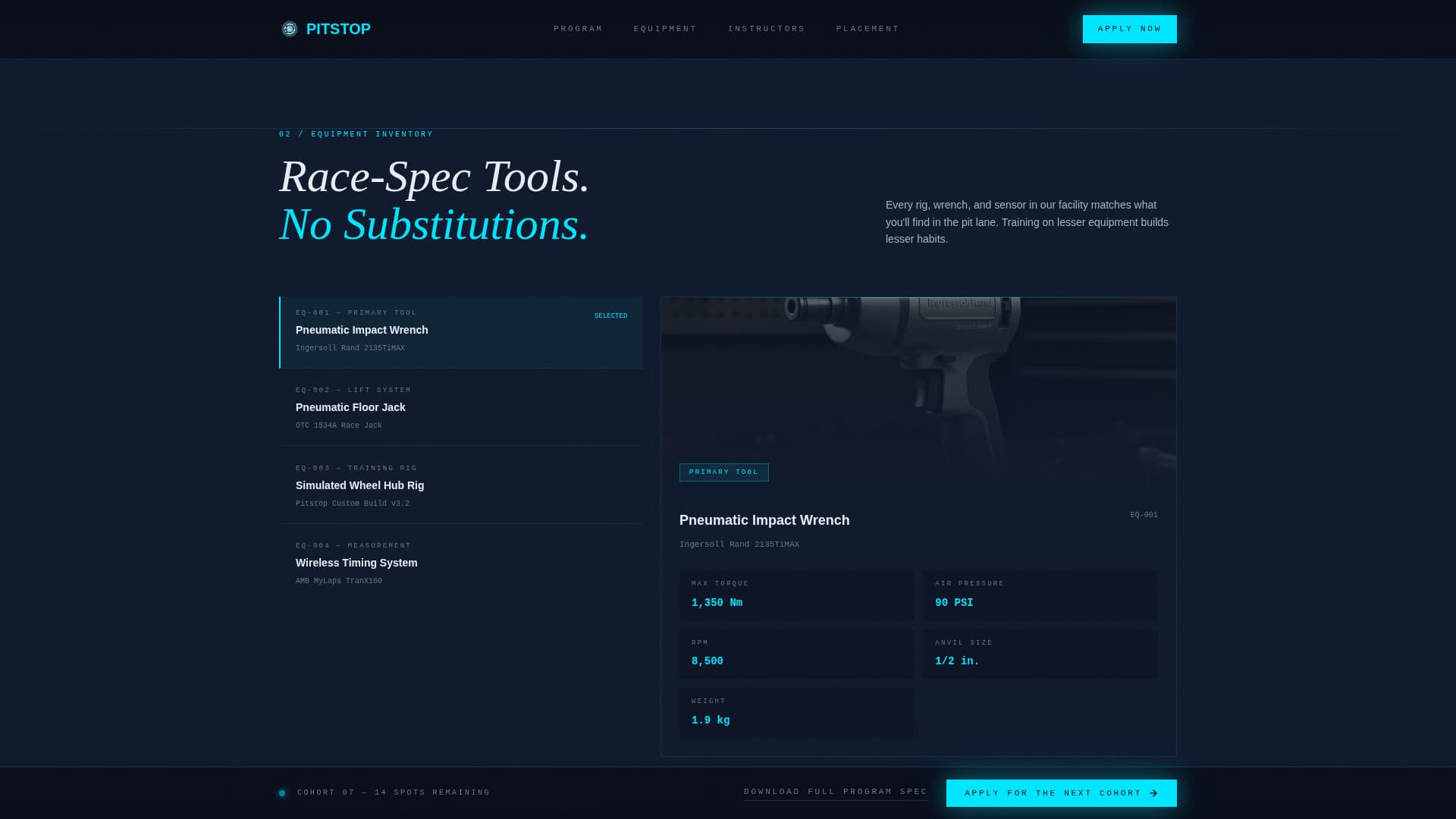 Pitstop - Precision Motorsport Landing Page Template