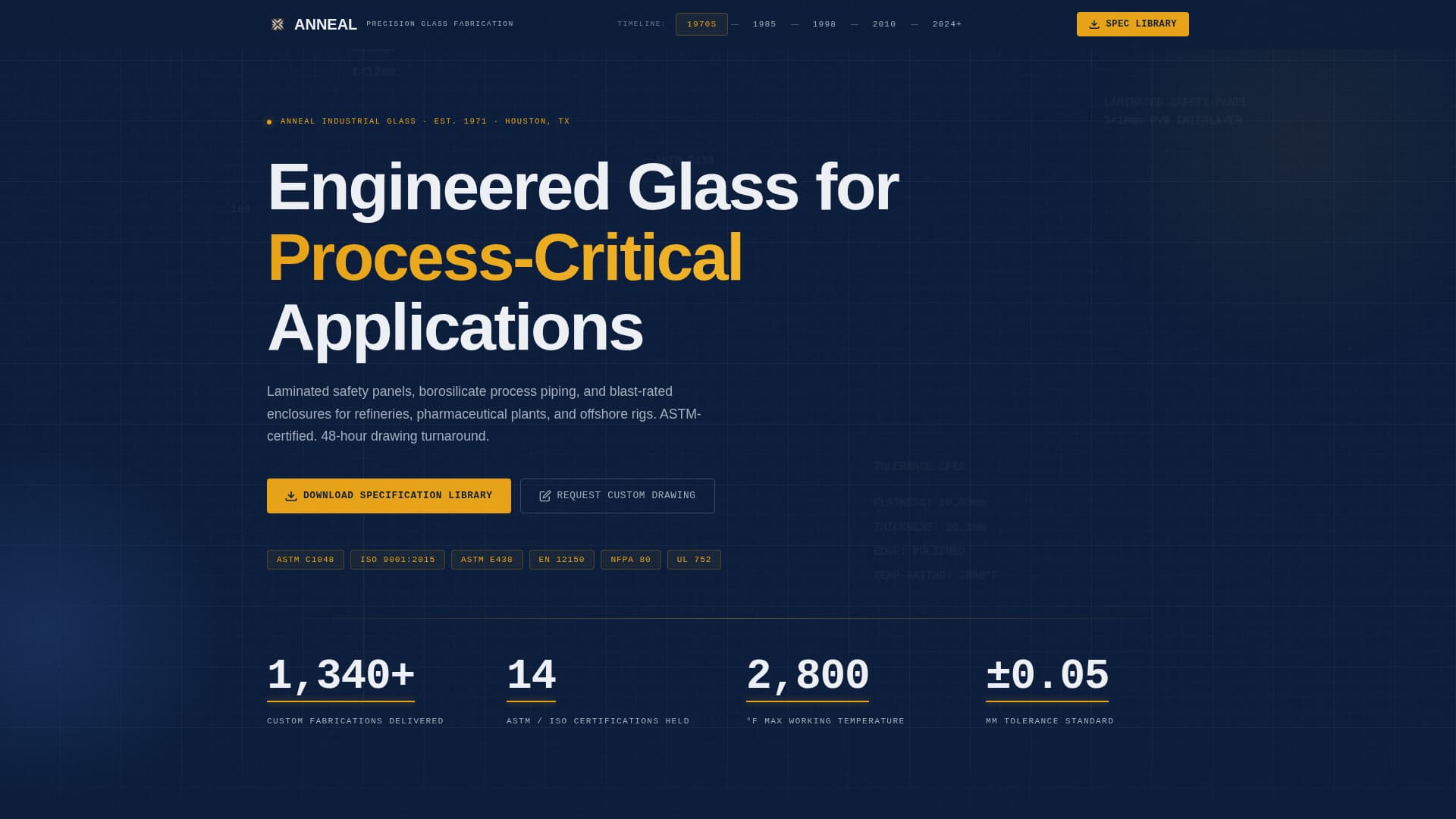 Anneal - Precision Industrial Landing Page Template