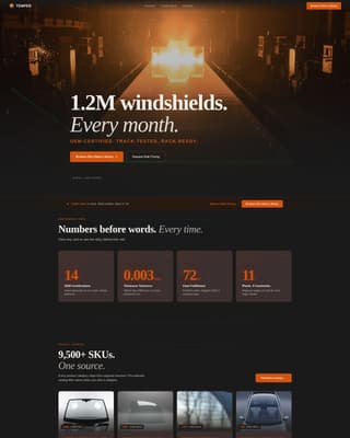 Temper - Precision Autoglass Landing Page Template