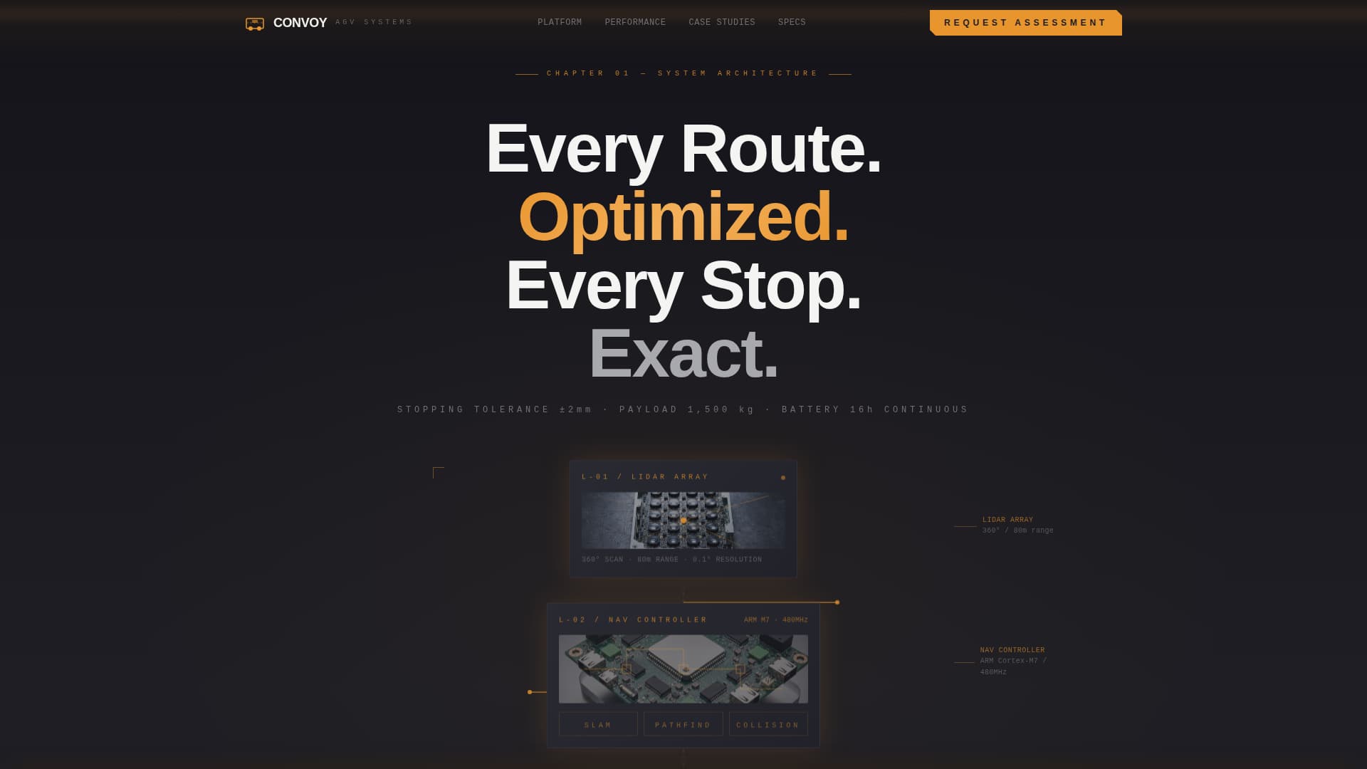 Convoy - Precision Agv Landing Page Template