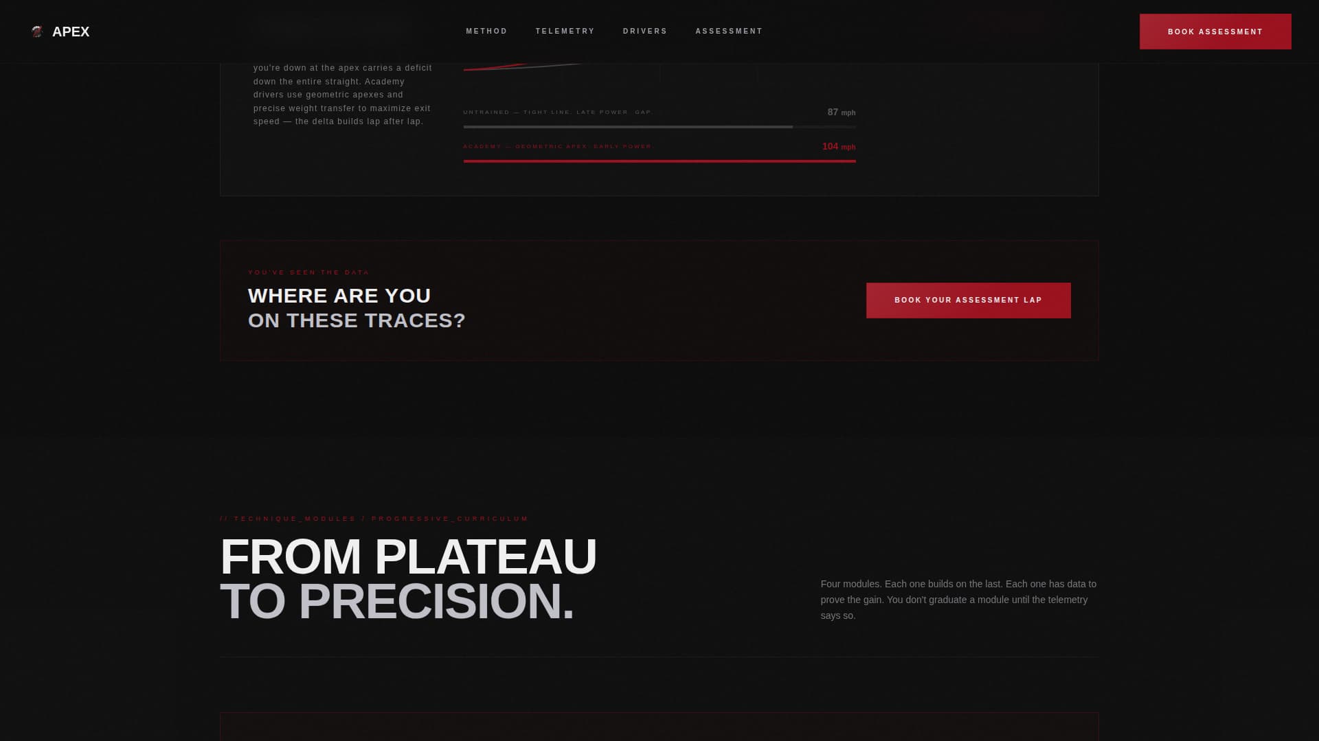 Apex - High-Performance Racing Landing Page Template