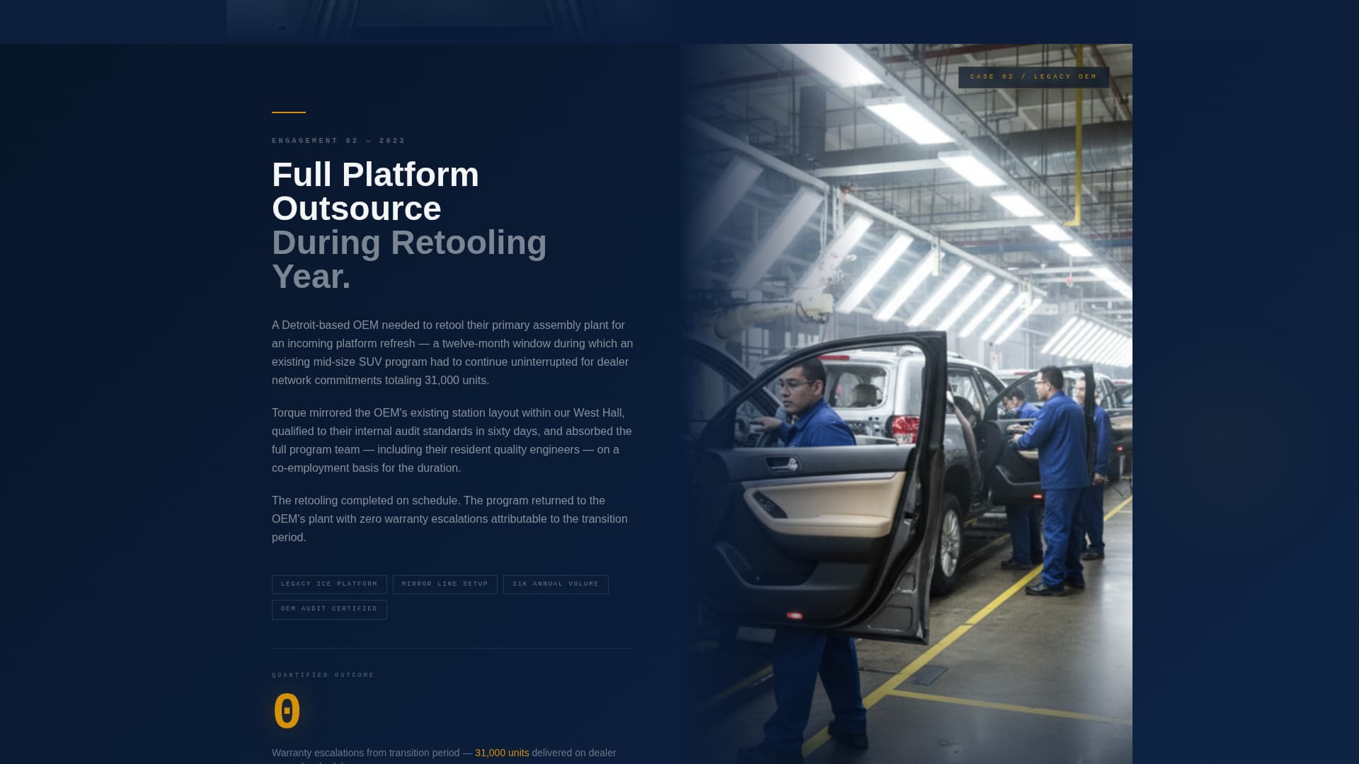 Torque - Precision Automotive Landing Page Template