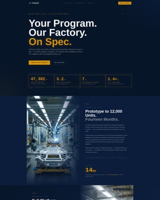 Torque - Precision Automotive Landing Page Template