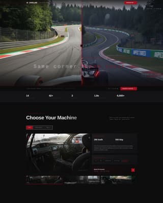 Gridline - High-Octane Simulator Landing Page Template