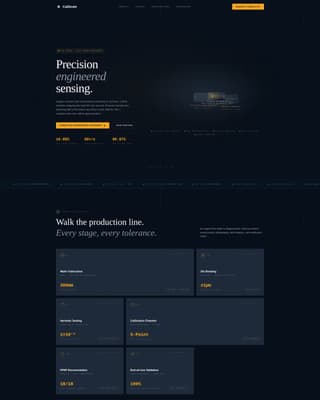 Calibrate - Precision Sensor Landing Page Template