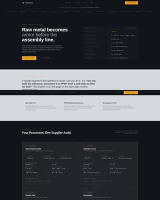 Anodize - Precision Finishing Landing Page Template