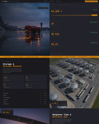 Tanker - Precision Aviationfuel Landing Page Template