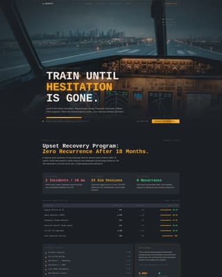 Cockpit - Precision Aviation Landing Page Template