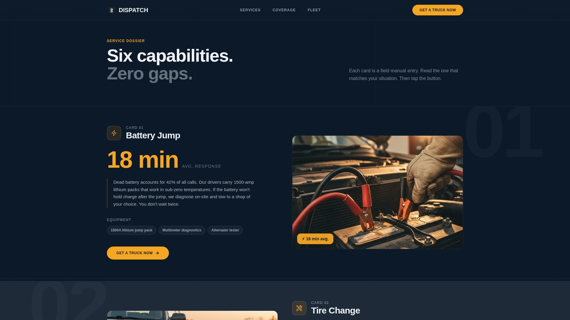 Dispatch - Reliable Roadside Landing Page Template