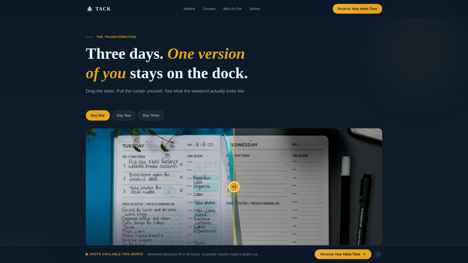 Tack - Dynamic Sailing School Landing Page Template