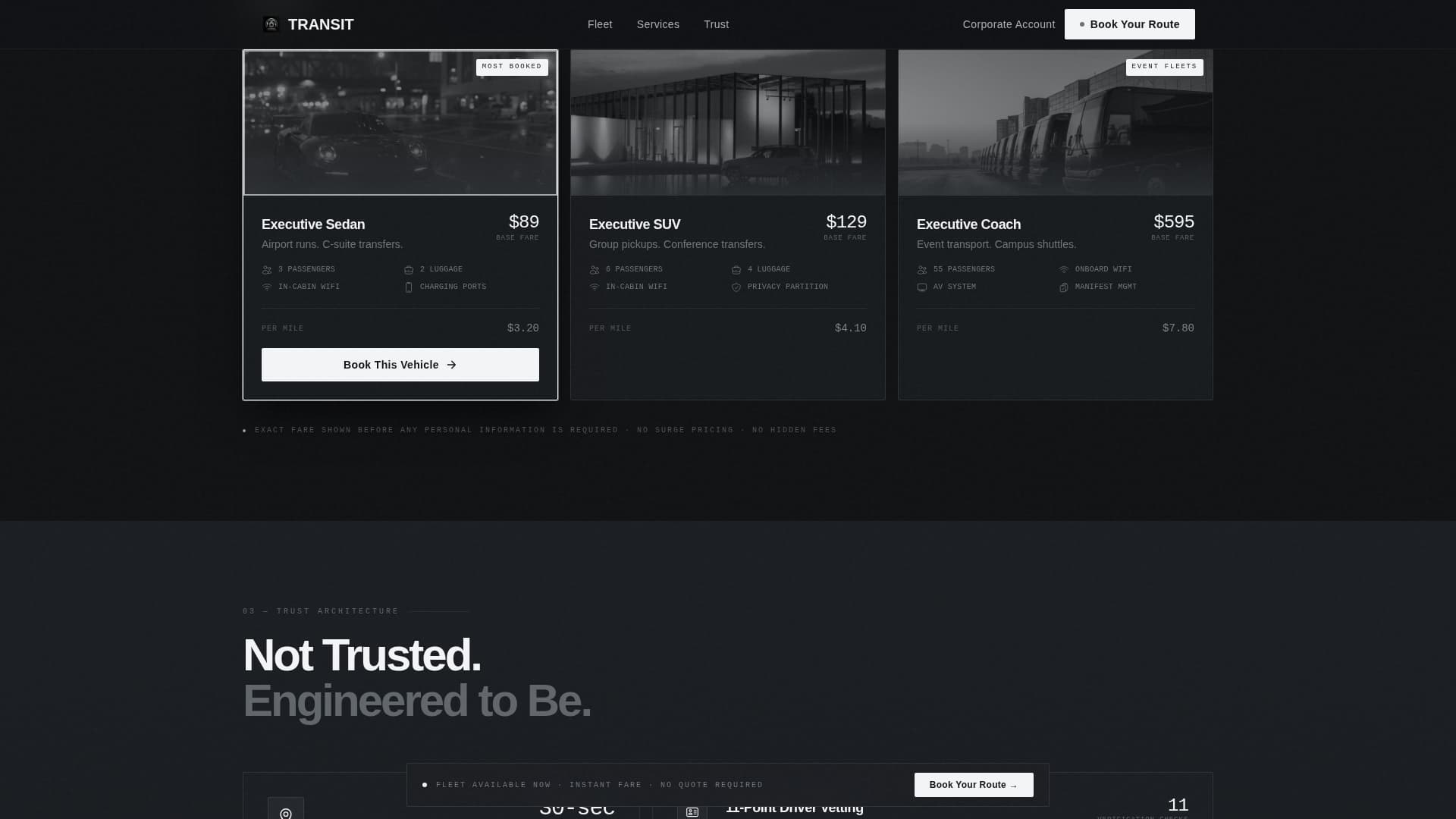 Public Transit & Infrastructure Booking Website Template