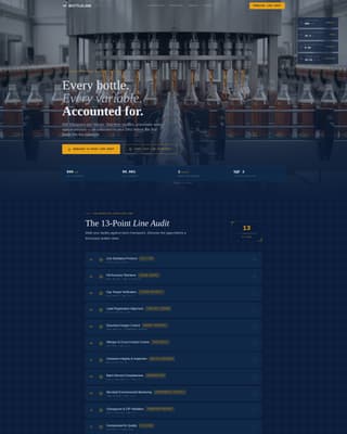 Bottleline - Precision Bottling Landing Page Template