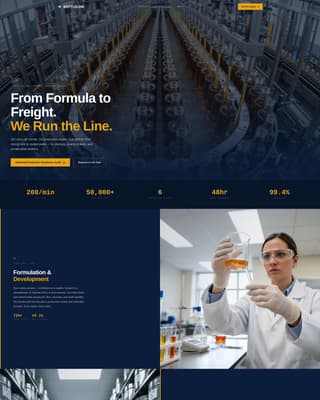 Bottleline - Industrial Beverage Landing Page Template