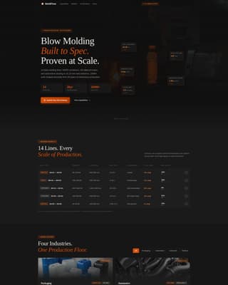 Moldflow - Precision Blowmolding Landing Page Template