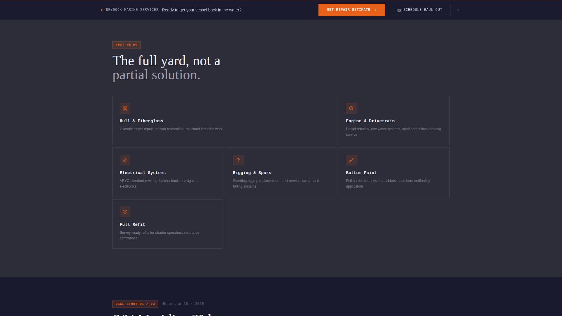 Drydock - Proven Marina Landing Page Template